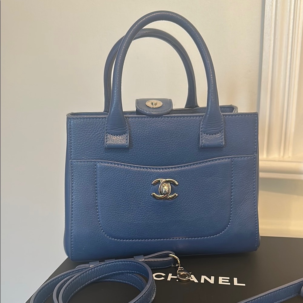 COPY - Chanel Neo Executive Blue top handle Handbag